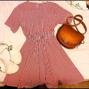 Romwe Pinstripe Dress